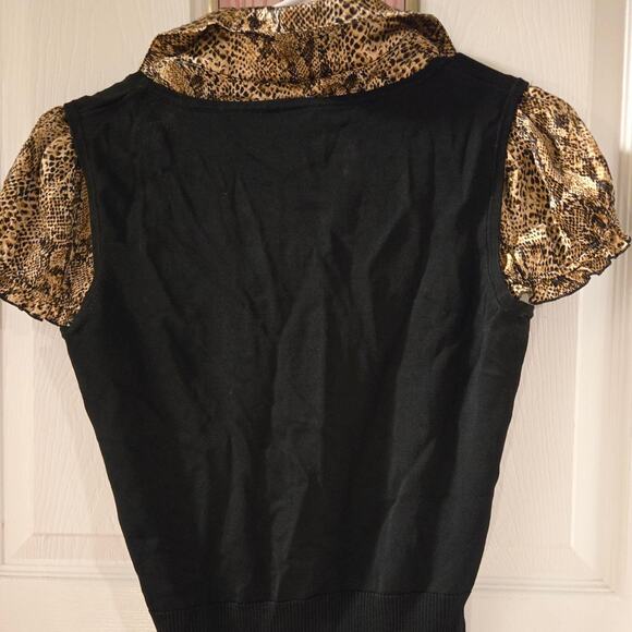 🐆 2B Bebe Snakeskin Layered Top 🖤 - Picture 3 of 3